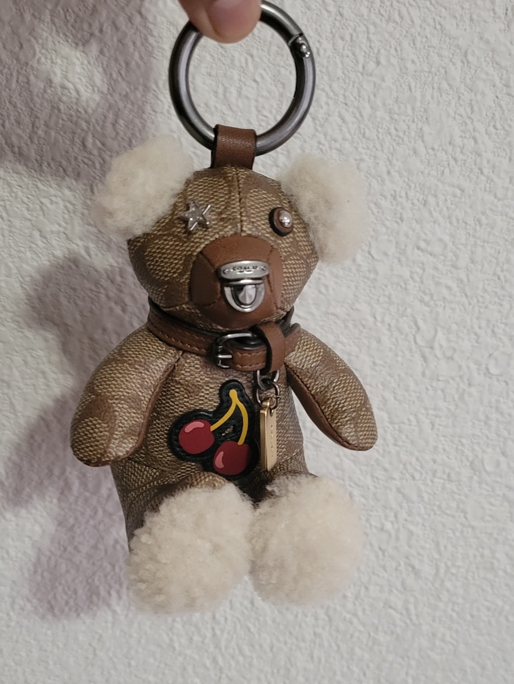 Coach Limited Bear Keychain with Cherry Detail